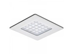 LED-vestavné svítidlo Matrix, 2 W, studená bílá, 80x80x12 mm, nerezový efekt