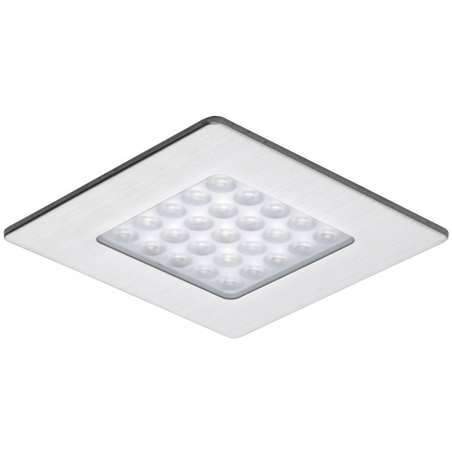 LED-vestavné svítidlo Matrix, 2 W, studená bílá, 80x80x12 mm, nerezový efekt - Elektro Světelný desing a technika LED svítidla Obývací pokoj
