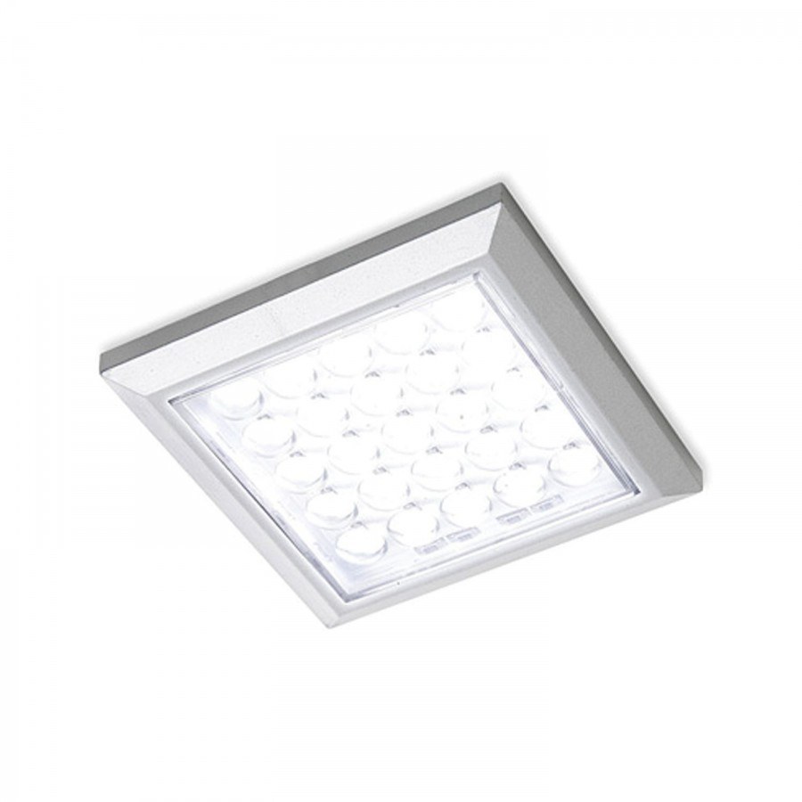 LED-nástavné svítidlo Matrix, 2 W, studená bílá, 64x64x9 mm, nerezový efekt - Elektro Světelný desing a technika LED svítidla Obývací pokoj