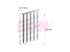 Hřebíky FAC svitek drát 16° 3,1/70 kroucené RON, 4500 ks