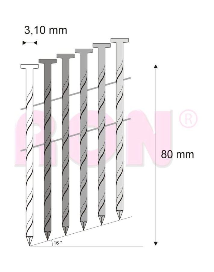 Hřebíky FAC svitek drát 16° 3,1/80 kroucené BOSTITCH - Nože Mikov Ostatní