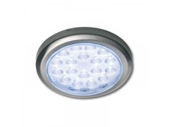 LED-nástavné svítidlo Sunny RA 1,3 W, studená bílá, ø 58 mm, nerez efekt