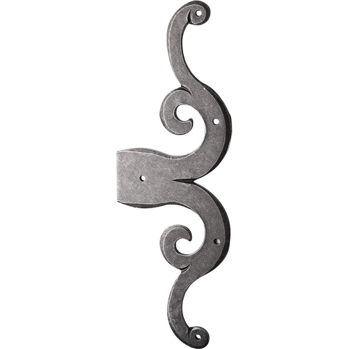 Dveřní falešný pant rustikální 319 x 123 mm, ocel pozink černý pasivovaný - Dveře a dveřní příslušenství Dveřní panty, Dveřní závěsy Závěsy dlouhé, závěsy křížové