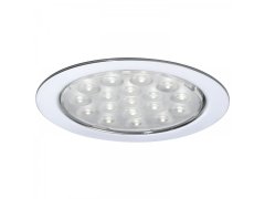 LED-vestavné svítidlo Sunny 1,3 W, teplá bílá, ø 63 mm, pochromované
