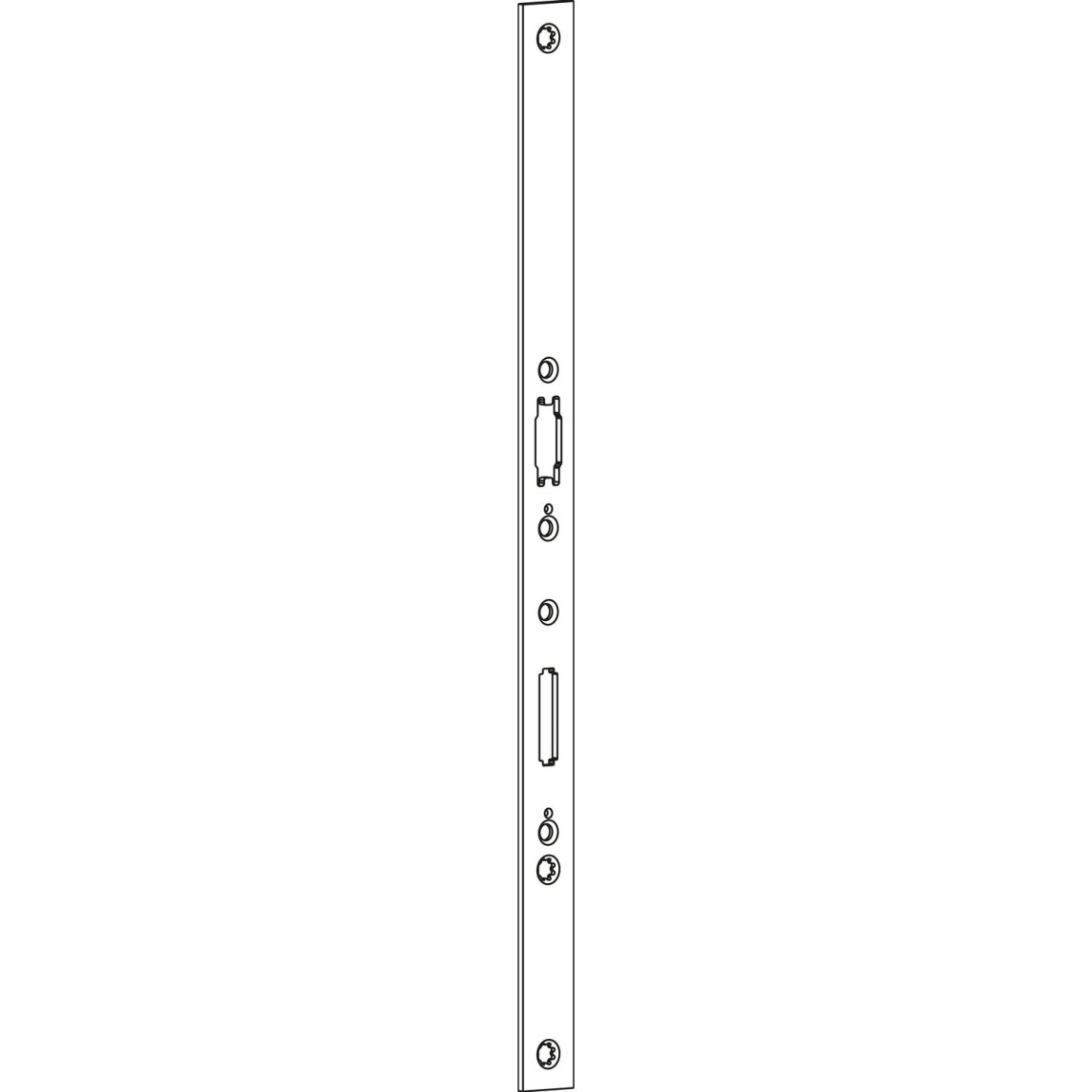 BKS adapter štulpu pro zámky únikových dveří série 18,320x24x3mm,nerezová ocel - Dveře a dveřní příslušenství Panikové systémy Panikové systémy BKS Panikové zámky do únikových dveří Profilové zámky