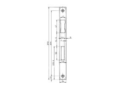 BKS protiplech B9000, 216,5 x 24 mm, U-štulp 6 mm