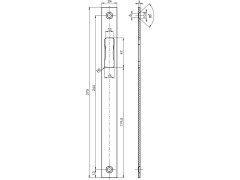 BKS protiplech B9000 1046, 270 x 24 mm, jen spodní, plochý štulp