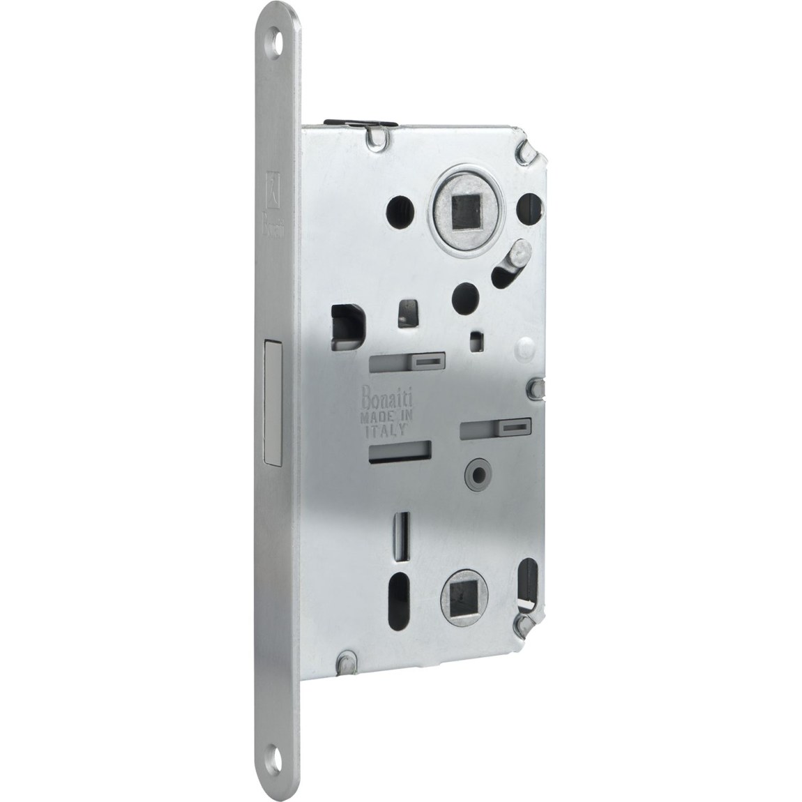 Magnetický zámek BONAITI Fortylock V63 WC, DM 50 mm,pochromovaná ocel/satinovaná Magnetický zámek BONAITI Fortylock V63 WC, DM 50 mm,pochromovaná ocel/satinovaná - Dveře a dveřní příslušenství Zámky Zadlabací zámky Magnetické zadlabací zámky