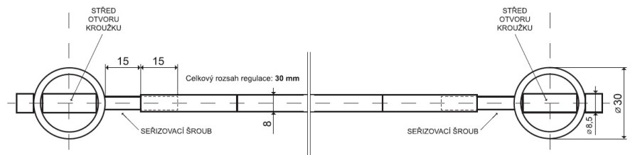 NAPÍNACÍ VÝZTUHA 2390 mm - Dveře a dveřní příslušenství Dveřní kování, dveřní příslušenství Interiérové kování Kování Twin Kování