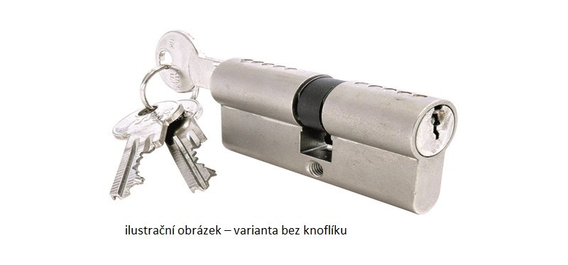 STAVEBNÍ VLOŽKA TWIN STAR 50S s knoflíkem 30/35K/NI (3 PRODLOUŽENÉ KLÍČE) - 