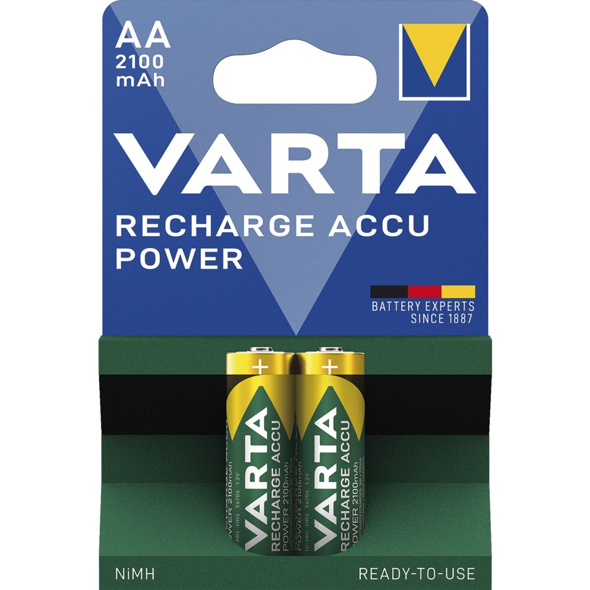 VARTA Batterie nabíjecí Akku Power HR6 1.2V 2100 mAh (2 ks) - 