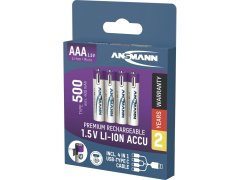 ANSMANN aku baterie s nabíjecím kabelem LR03 AAA 1,5 voltu 4 kusy