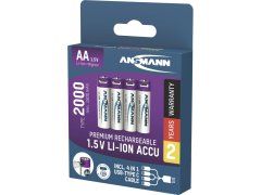 ANSMANN aku baterie s nabíjecím kabelem LR6 AA 1,5 voltu 4 kusy