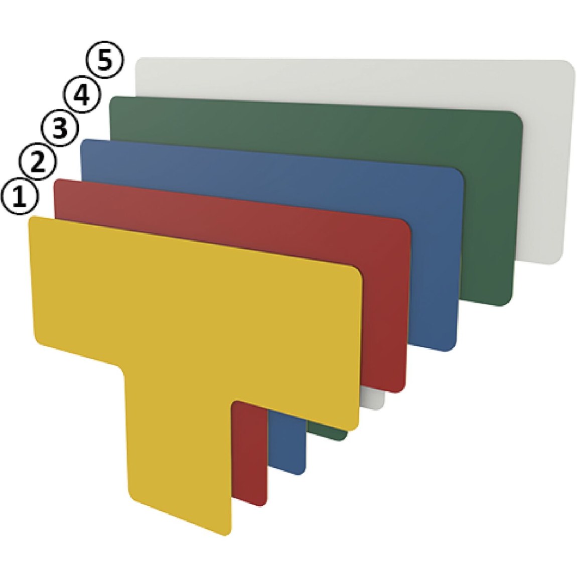 Podlahové značení ve tvaru T červené 50 mm - 