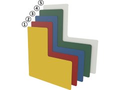 Podlahové značení ve tvaru L žluté 75 mm