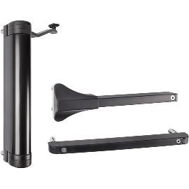 Dveřní zavírač Lion, pro dveře do 75 kg, hliníková černá RAL 9005 - 