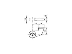 Dveřní rameno typ EK pro podlahový samozavírač GEZE, ocel pozink