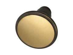 Produkt Dveřní koule otočná s otvorem pro čtyřhran plochá ø 50 mm, mosaz patinovaná