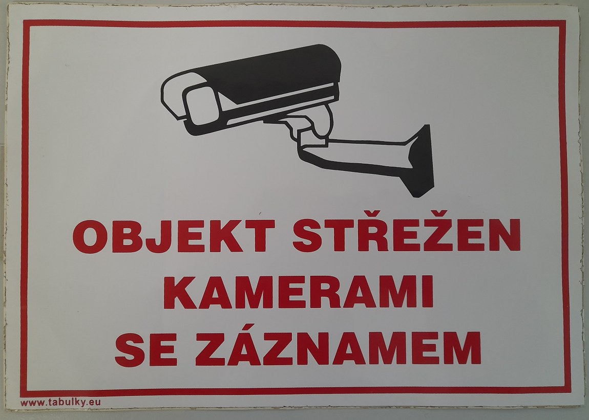 Samolepka Objekt střežen kamerami se záznamem - 