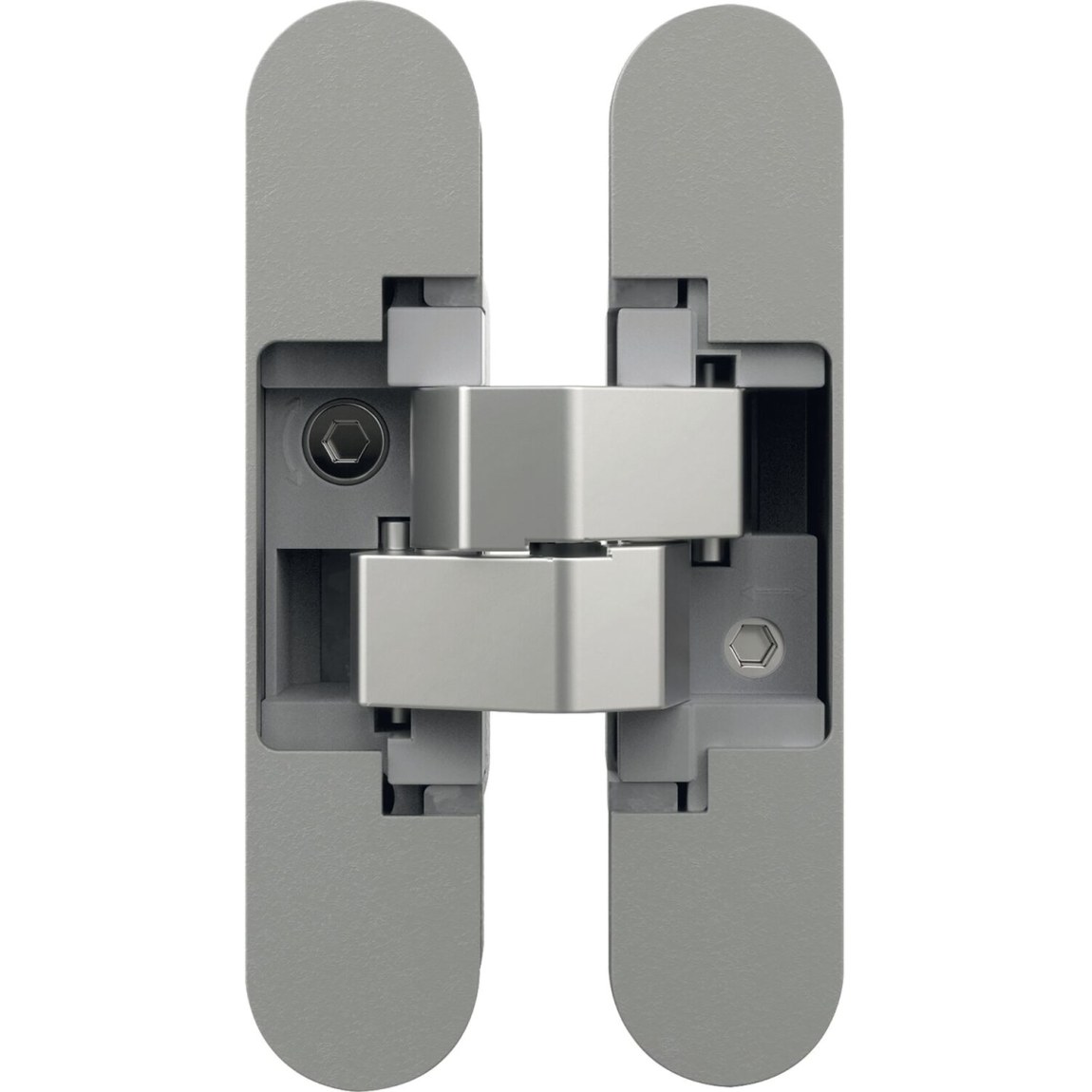 ANSELMI skrytý dveřní závěs AN 140 3D, zinkový odlitek pochromovaný matný - 