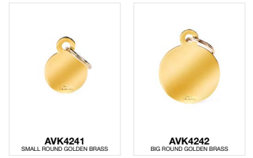 Mosaz zlatá kolečko 