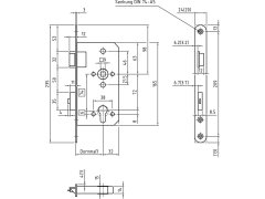 BMH Zámek únikových dveří 1113 PZW 2-křídlý Funkce E/EN 179,zaobl.,pravý,nerez