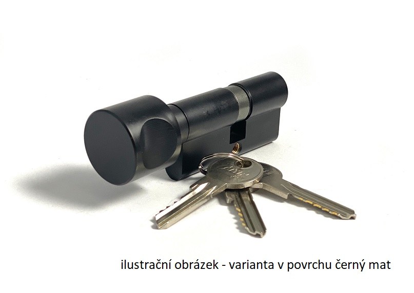 BEZPEČNOSTNÍ VLOŽKA TWIN STAR 70S s&nbsp;knoflíkem 30K/40/NI (3 PRODLOUŽENÉ KLÍČE) - 
