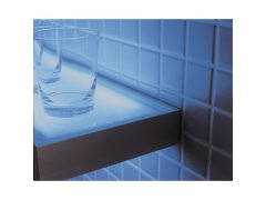 Ploché světlo do výklenku Memphis 230 V, 8 W, stud. bílá, d 450 mm, eloxované