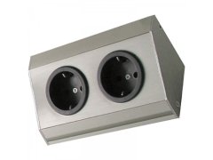 Dvojitá zásuvka Corner Compact, 230 V, max.3500 W, 160x71x71 mm