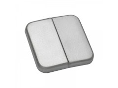 Plochá dvojitá kolébka, plast stříbrný