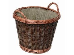 Produkt L21.02.609.2 Proutěný koš s tkaninou na dřevo ke krbu