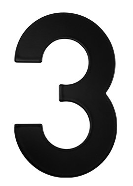 MPK - Domovní číslice "3" - 152 mm
