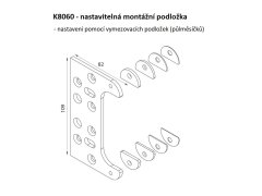 Produkt KZ - Nastavitelná montážní podložka k&nbsp;závěsu K8060