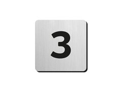 JNF - Domovní číslice "3" IN.34.300 - 75 mm - nalepovací
