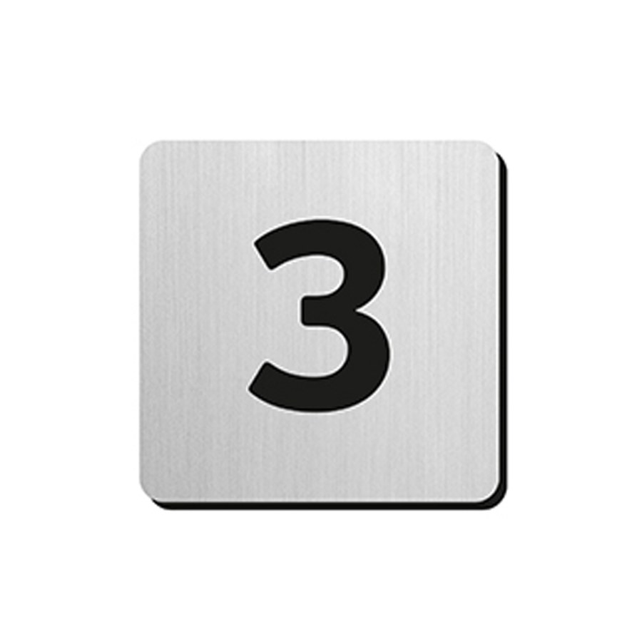 JNF - Domovní číslice "3" IN.34.300 - 75 mm - nalepovací