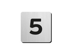 Produkt JNF - Domovní číslice "5" IN.34.300 - 75 mm - nalepovací