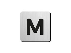 JNF - Piktogram písmeno "M" IN.34.300 - 75 mm - nalepovací