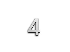 Produkt JNF - Domovní číslice "4" IN.34.003.PF - 100 mm