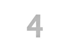 Produkt LR - Domovní číslice "4" - 60 mm - nalepovací