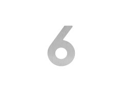 Produkt LR - Domovní číslice "6"/"9" - 60 mm - nalepovací