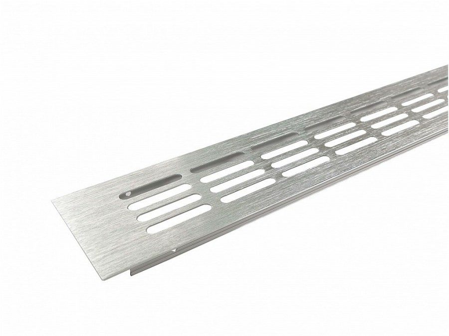 SRL - větrací mřížka šířka 80 x 600 mm - imitace NEREZ