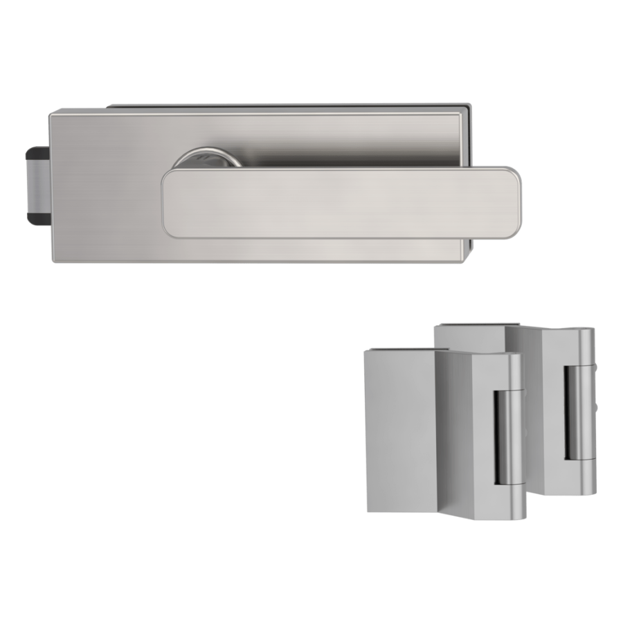 GK - PURISTO S - ZÁMEK na sklo s klikou MINIMAL MODERN - UV (vč. závěsů)