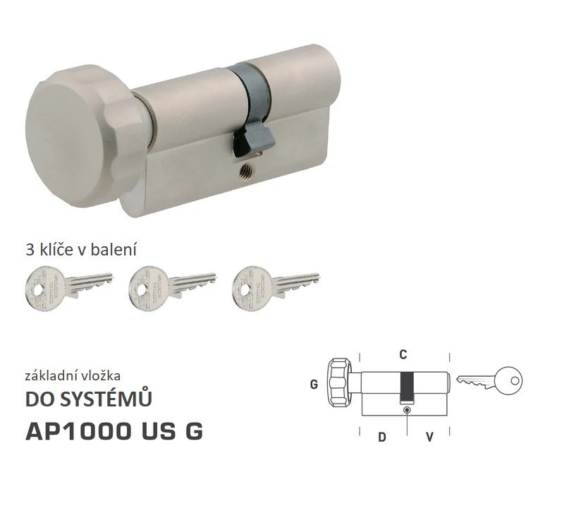 DK - AP1000 US G - s knoflíkem