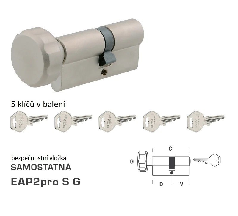 DK - EAP2pro S G - s knoflíkem