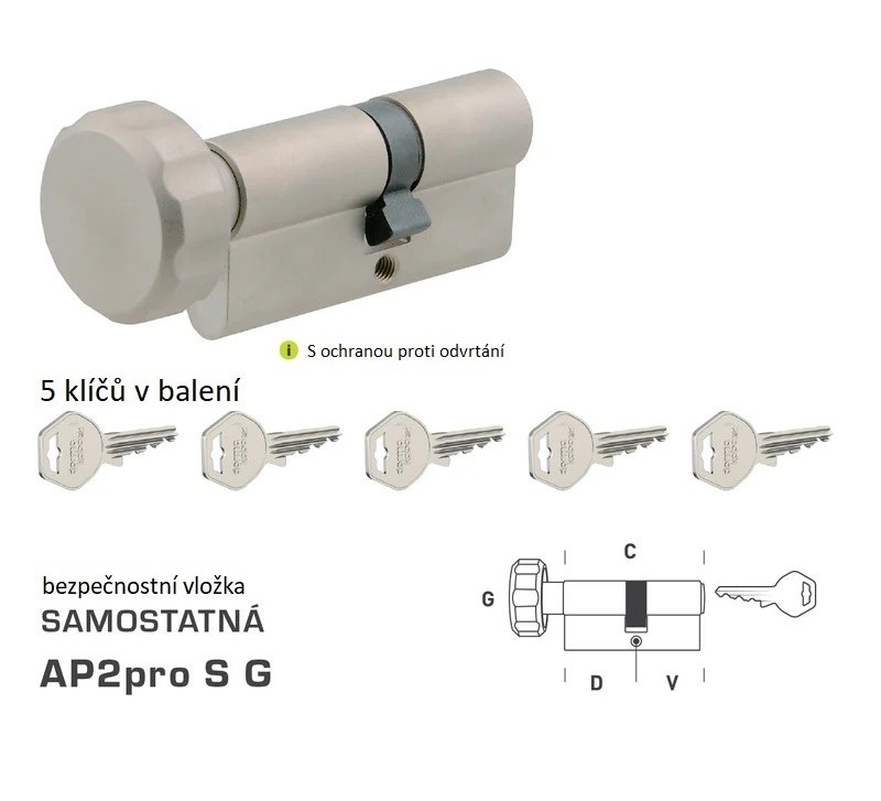 DK - AP2pro S G - s knoflíkem