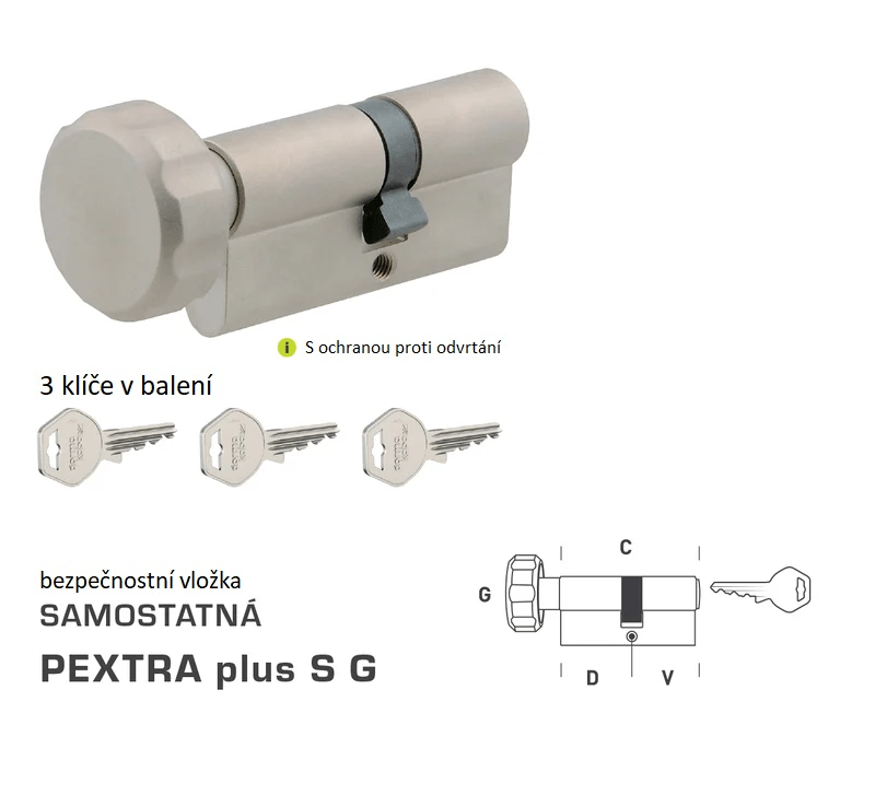 DK - PEXTRA plus S G - s knoflíkem