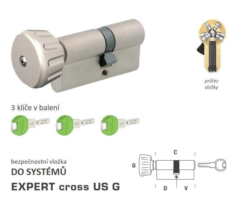 DK - EXPERT cross US G - s knoflíkem