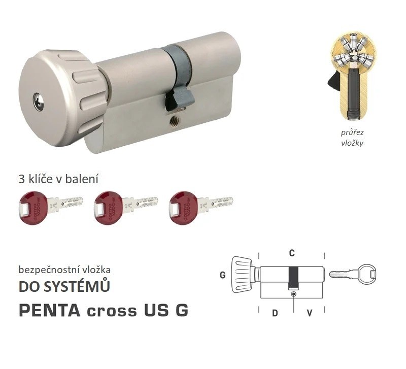 DK - PENTA cross US G - s knoflíkem