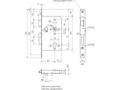 BMH Zámek únikových dveří 1022, 1-křídlý Funkce B/EN 179, pravé, DM65, nerez
