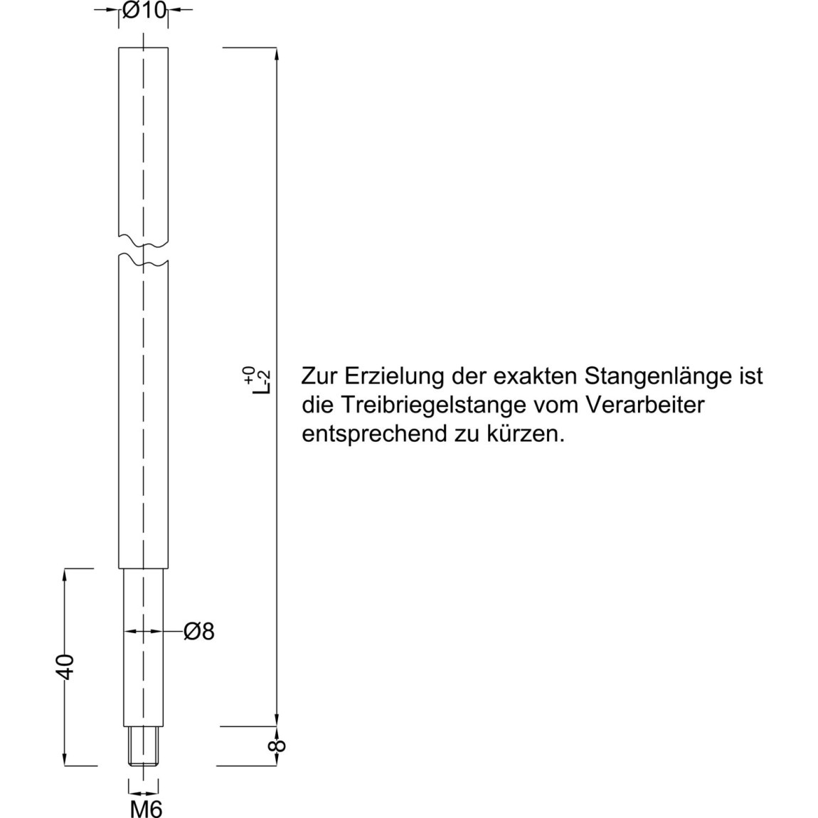 BMH rozvorová tyč 1100, 1000 mm, pro spodní, ocel pozinkovaná - 
